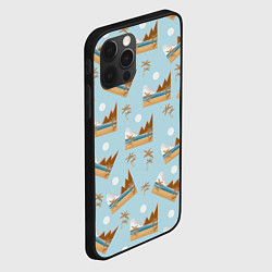 Чехол для iPhone 12 Pro Летний пейзаж с пальмами, цвет: 3D-черный — фото 2