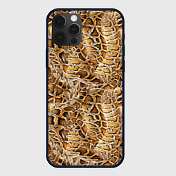 Чехол для iPhone 12 Pro Змеиный клубок, цвет: 3D-черный