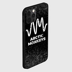 Чехол для iPhone 12 Pro Arctic Monkeys с потертостями на темном фоне, цвет: 3D-черный — фото 2