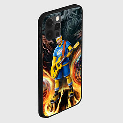 Чехол для iPhone 12 Pro Гомер Симпсон играет на гитаре, цвет: 3D-черный — фото 2