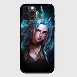 Чехол для iPhone 12 Pro Jinx fantasy art Arcane League of Legends, цвет: 3D-черный