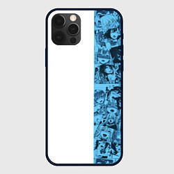 Чехол для iPhone 12 Pro Ахегао на белом фоне, цвет: 3D-черный