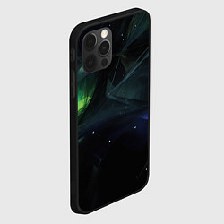 Чехол для iPhone 12 Pro Dark green black elements, цвет: 3D-черный — фото 2