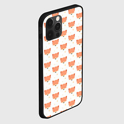Чехол для iPhone 12 Pro Паттерн милая лиса, цвет: 3D-черный — фото 2