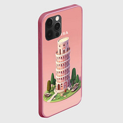 Чехол для iPhone 12 Pro Pisa Isometric, цвет: 3D-малиновый — фото 2