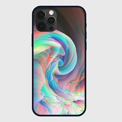 Чехол для iPhone 12 Pro Закрученный паттерн, цвет: 3D-черный