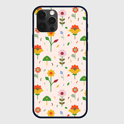 Чехол для iPhone 12 Pro Pretty flowers, цвет: 3D-черный