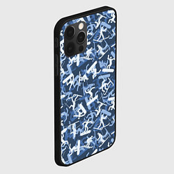 Чехол для iPhone 12 Pro Сноубордист и Лыжник - камуфляж, цвет: 3D-черный — фото 2