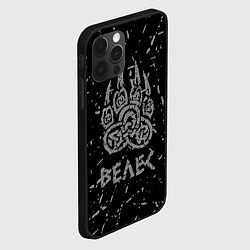 Чехол для iPhone 12 Pro Велес лапа медведя, цвет: 3D-черный — фото 2