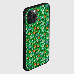 Чехол для iPhone 12 Pro Объемные летние цветы, цвет: 3D-черный — фото 2