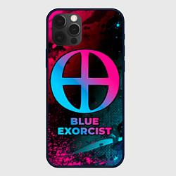 Чехол для iPhone 12 Pro Blue Exorcist - neon gradient, цвет: 3D-черный