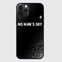 Чехол для iPhone 12 Pro No Mans Sky glitch на темном фоне: символ сверху, цвет: 3D-черный