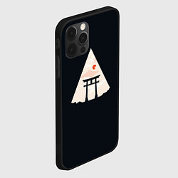 Чехол для iPhone 12 Pro Японские ворота Тории в горах, цвет: 3D-черный — фото 2