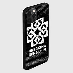 Чехол для iPhone 12 Pro Breaking Benjamin с потертостями на темном фоне, цвет: 3D-черный — фото 2