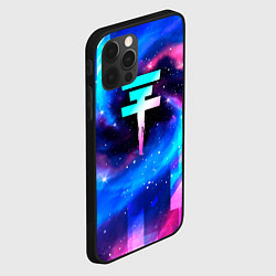 Чехол для iPhone 12 Pro Tokio Hotel неоновый космос, цвет: 3D-черный — фото 2