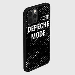 Чехол для iPhone 12 Pro Depeche Mode glitch на темном фоне: символ сверху, цвет: 3D-черный — фото 2
