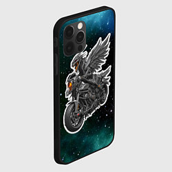 Чехол для iPhone 12 Pro Титановый кибердракон на байке, цвет: 3D-черный — фото 2