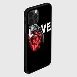 Чехол для iPhone 12 Pro Heart grenade, цвет: 3D-черный — фото 2