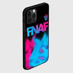 Чехол для iPhone 12 Pro FNAF - neon gradient: символ сверху, цвет: 3D-черный — фото 2
