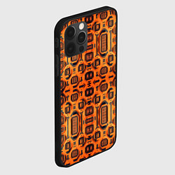 Чехол для iPhone 12 Pro Оранжевый киберпанк, цвет: 3D-черный — фото 2