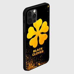 Чехол для iPhone 12 Pro Black Clover - gold gradient, цвет: 3D-черный — фото 2