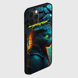 Чехол для iPhone 12 Pro Сyberpunk 2077 phantom liberty cat, цвет: 3D-черный — фото 2