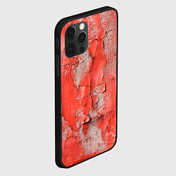Чехол для iPhone 12 Pro Красные и серые трещины, цвет: 3D-черный — фото 2