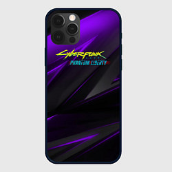 Чехол iPhone 12 Pro Cyberpunk 2077 phantom liberty dark logo