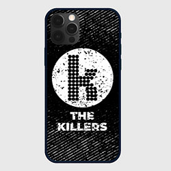 Чехол iPhone 12 Pro The Killers с потертостями на темном фоне