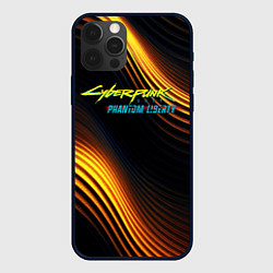 Чехол iPhone 12 Pro Black gold cyberpunk phantom liberty