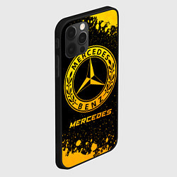 Чехол для iPhone 12 Pro Mercedes - gold gradient, цвет: 3D-черный — фото 2