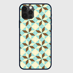 Чехол iPhone 12 Pro Brown blue pattern