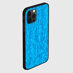 Чехол для iPhone 12 Pro Абстракция лазурный голубой, цвет: 3D-черный — фото 2