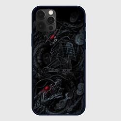 Чехол iPhone 12 Pro Dragon and samurai