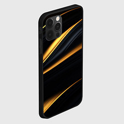 Чехол для iPhone 12 Pro Black gold texture, цвет: 3D-черный — фото 2