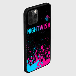 Чехол для iPhone 12 Pro Nightwish - neon gradient: символ сверху, цвет: 3D-черный — фото 2