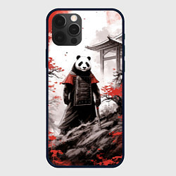 Чехол для iPhone 12 Pro Panda samurai, цвет: 3D-черный
