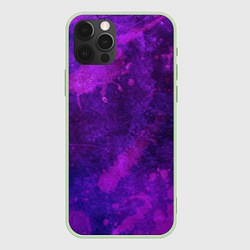 Чехол для iPhone 12 Pro Текстура - Purple explosion, цвет: 3D-салатовый