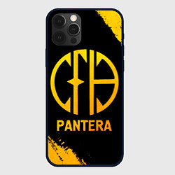 Чехол для iPhone 12 Pro Pantera - gold gradient, цвет: 3D-черный