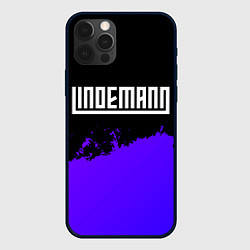 Чехол для iPhone 12 Pro Lindemann purple grunge, цвет: 3D-черный