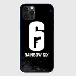 Чехол для iPhone 12 Pro Rainbow Six glitch на темном фоне, цвет: 3D-черный