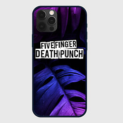 Чехол iPhone 12 Pro Five Finger Death Punch neon monstera