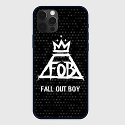 Чехол iPhone 12 Pro Fall Out Boy glitch на темном фоне