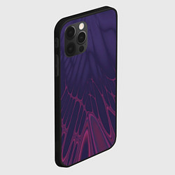 Чехол для iPhone 12 Pro Лучи - фиолетовый и розовый - Хуф и Ся, цвет: 3D-черный — фото 2