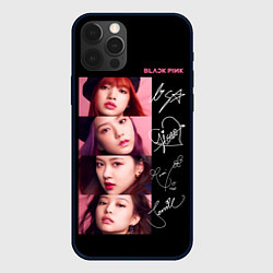 Чехол для iPhone 12 Pro Blackpink Autographs, цвет: 3D-черный