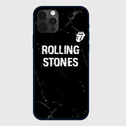 Чехол iPhone 12 Pro Rolling Stones glitch на темном фоне: символ сверх