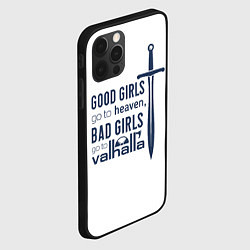 Чехол для iPhone 12 Pro Плохие девочки попадают в Вальхаллу, цвет: 3D-черный — фото 2
