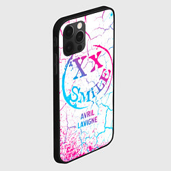 Чехол для iPhone 12 Pro Avril Lavigne neon gradient style, цвет: 3D-черный — фото 2