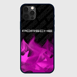 Чехол для iPhone 12 Pro Porsche pro racing: символ сверху, цвет: 3D-черный