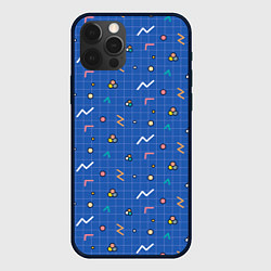 Чехол iPhone 12 Pro Figures on blue